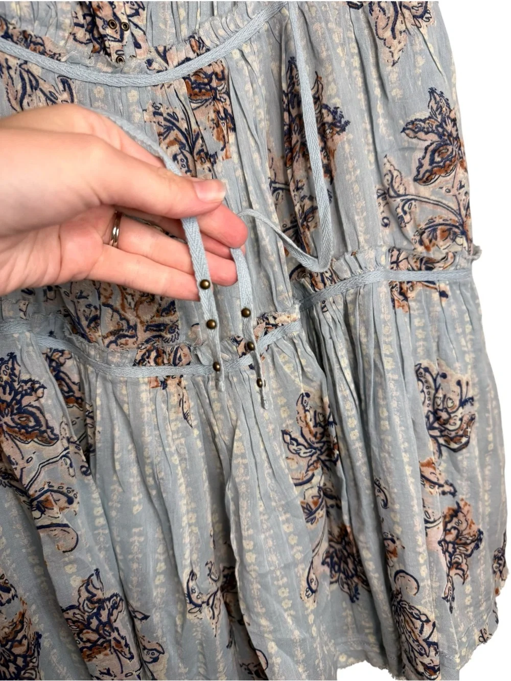Free People Intimately Sundown Romper Light Blue Size XS NWT